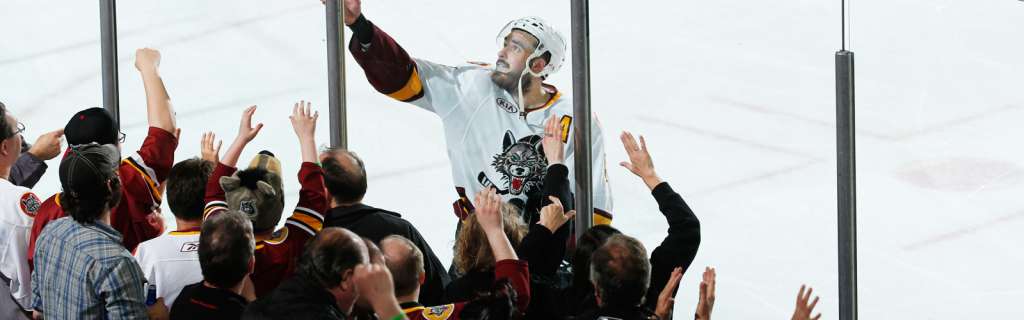 Front row Chicago Wolves